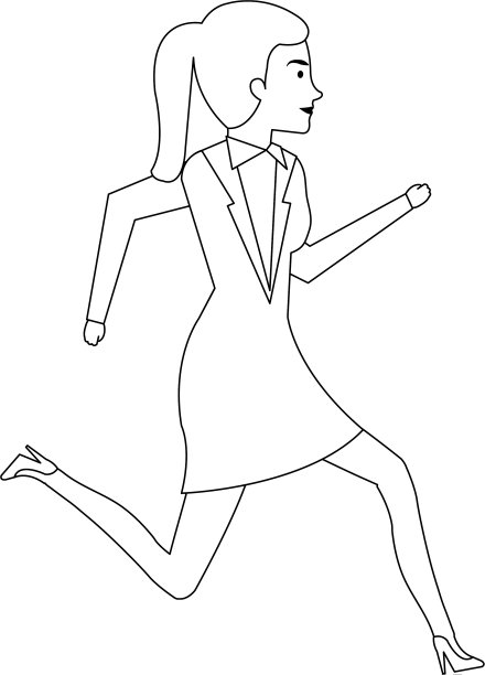 商业女性运行的化身图片下载