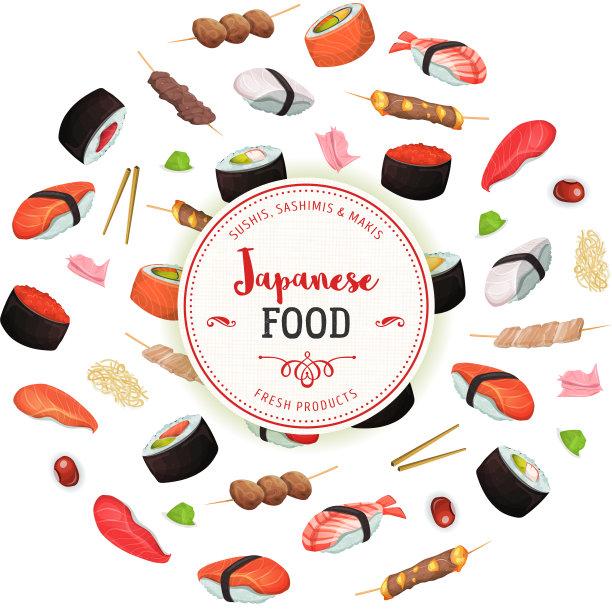 健康日本饮食背景图片下载