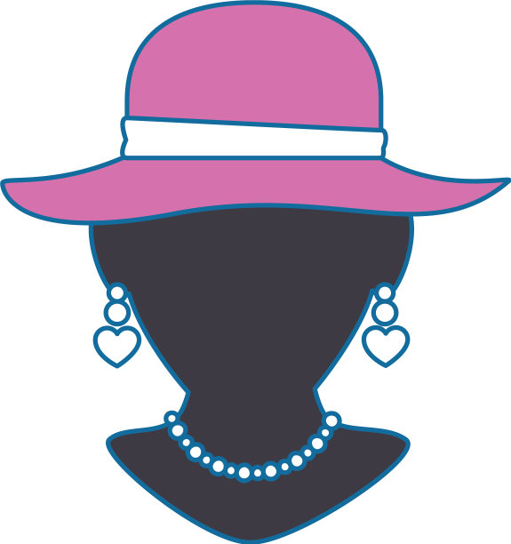 模特优雅的女性帽子和项链图片下载