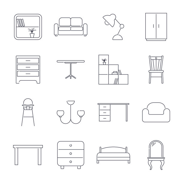 收藏细线家居图标图片下载