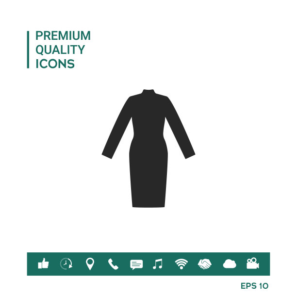 经典的女式长袖连衣裙图片下载