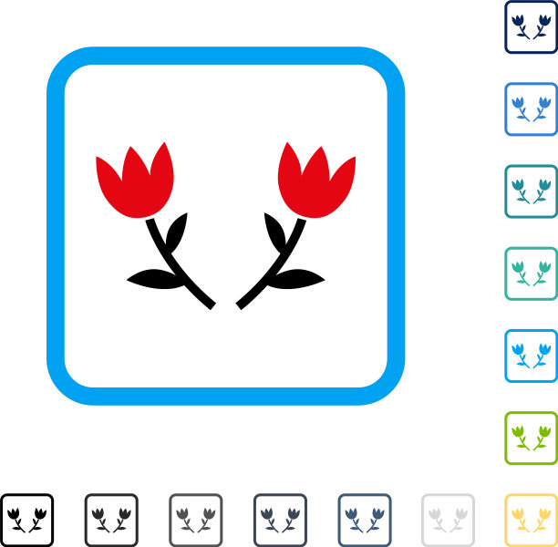 郁金香花框图标图片下载