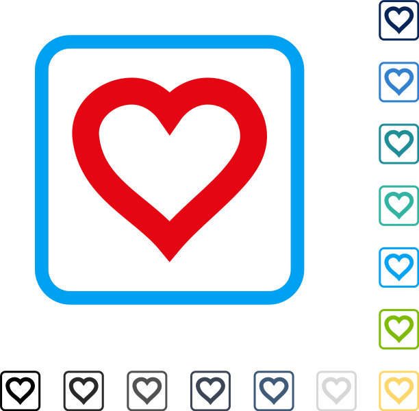 情人节心形框图标图片下载