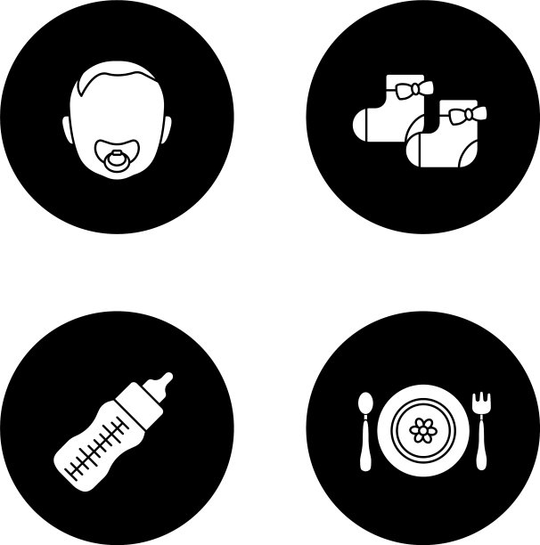 儿童字形图标集图片下载