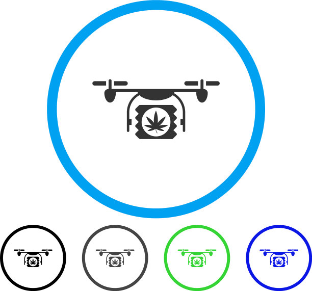 药物无人机装运圆形图标图片下载