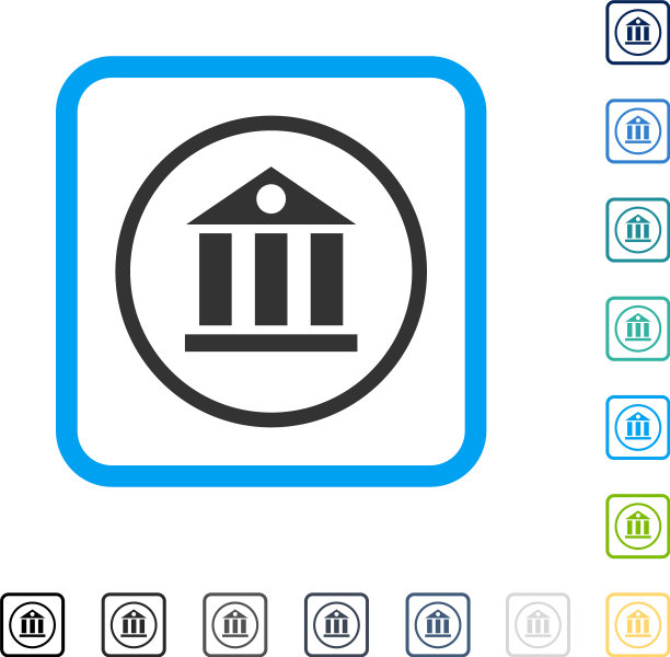 银行大厦框架图标图片下载