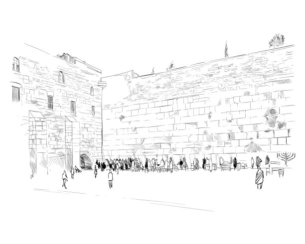 以色列耶路撒冷泪墙图片下载