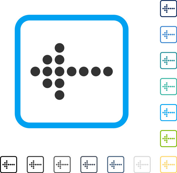 虚线箭头左框图标图片下载