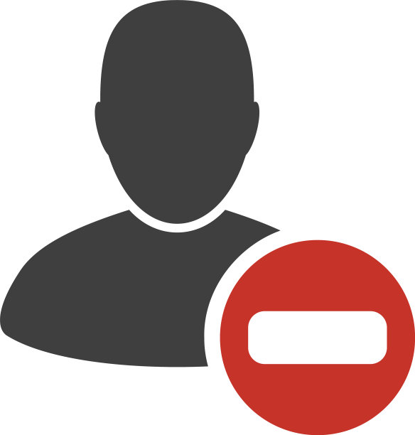 删除用户平面图标图片下载