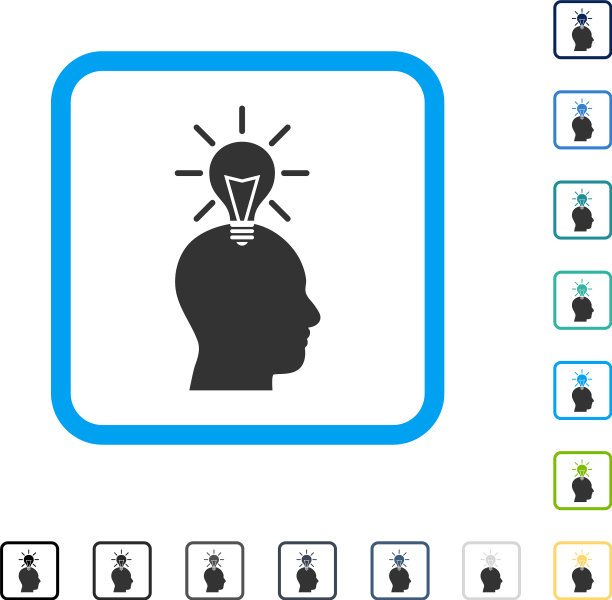 天才灯泡框图标图片下载