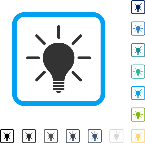 灯泡边框图标图片下载