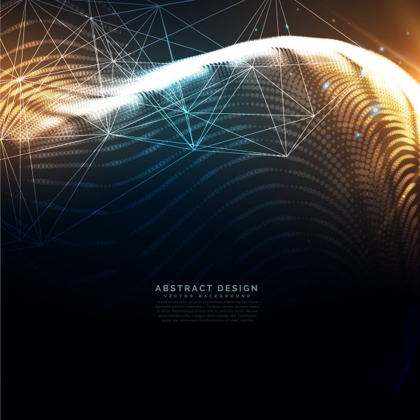 技术波浪背景与粒子图片下载