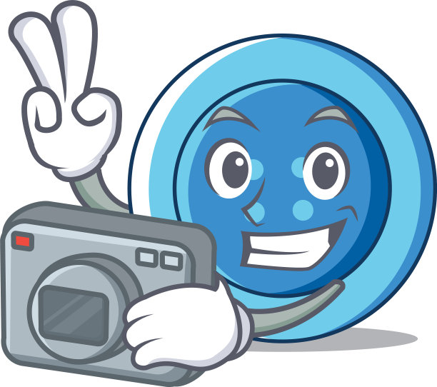 摄影师服装纽扣人物卡通图片下载