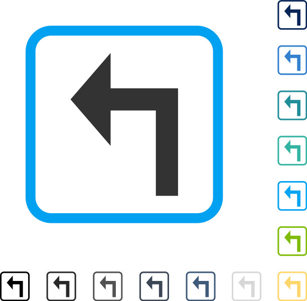 向左转边框图标图片下载