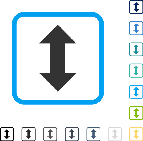 垂直交换箭头框图标图片下载
