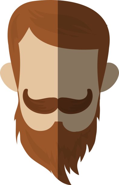 孤立的潮人头设计图片下载