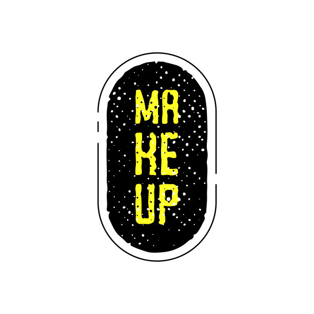 化妆品标志手写化妆品字母图片下载