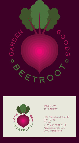 甜菜根标志园艺商品有机市场图片下载