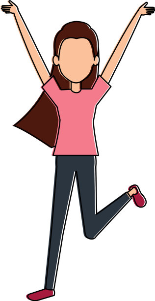 蹦蹦跳跳的女人头像图片下载