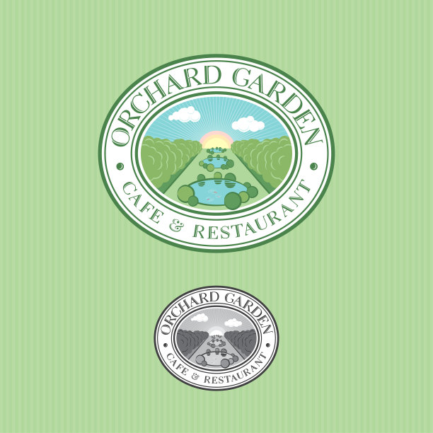 公园果园花园标志餐厅咖啡厅图片下载
