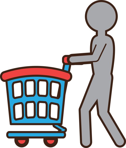 人的形象与购物车图片下载