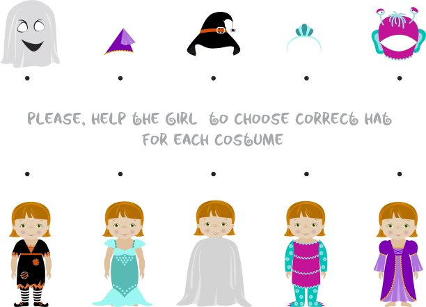 万圣节儿童逻辑任务图片下载