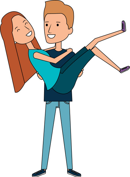 男人背负着女人的角色图片下载