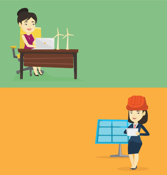 两个有文字空间的生态横幅图片下载