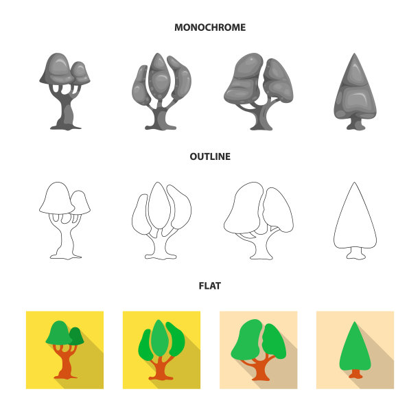 树和自然标志设置图片下载