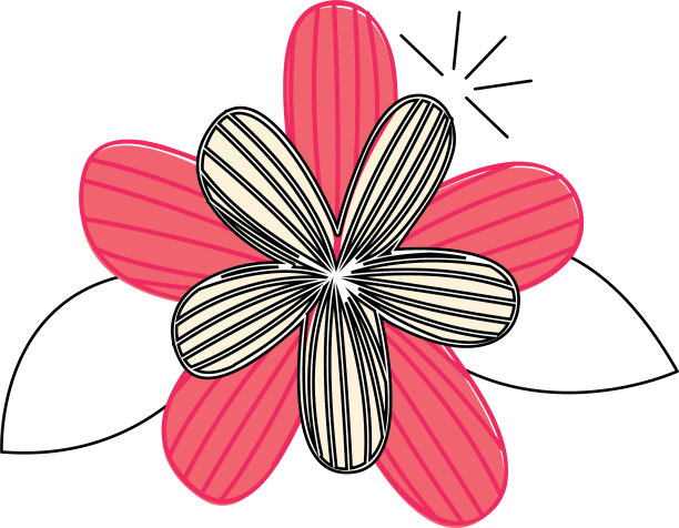 可爱的花绘装饰图片下载