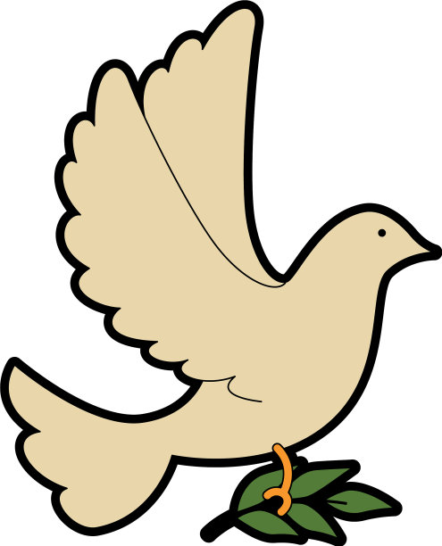 带着橄榄枝飞翔的和平之鸽图片下载