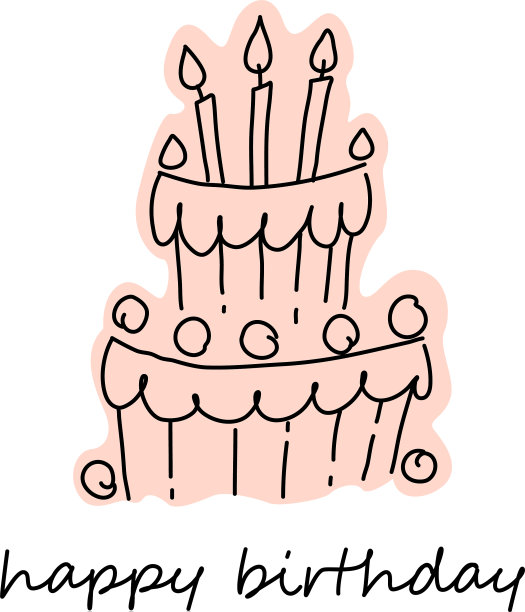蛋糕生日快乐图片下载