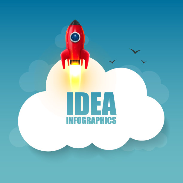 太空火箭发射创业创意图片下载