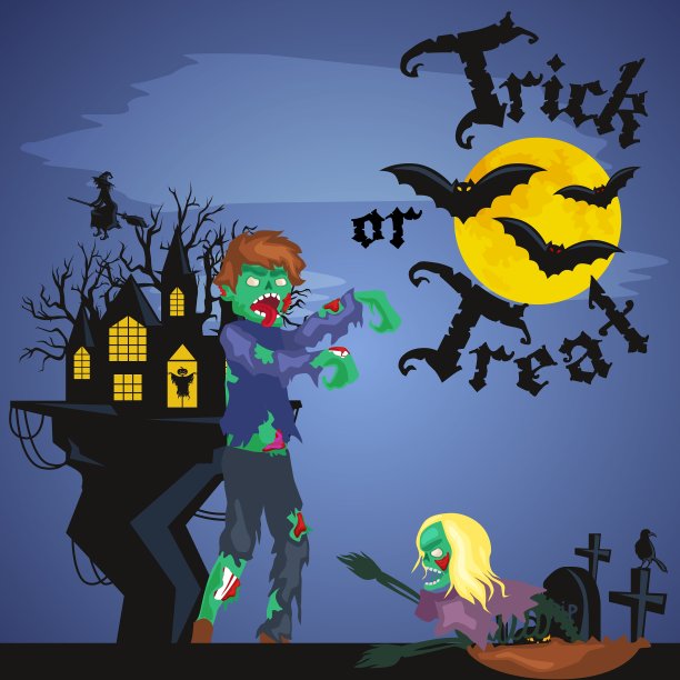 万圣节背景恐怖森林与森林图片下载