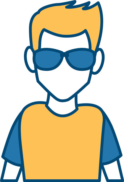 卡通版的戴墨镜的男人图片下载