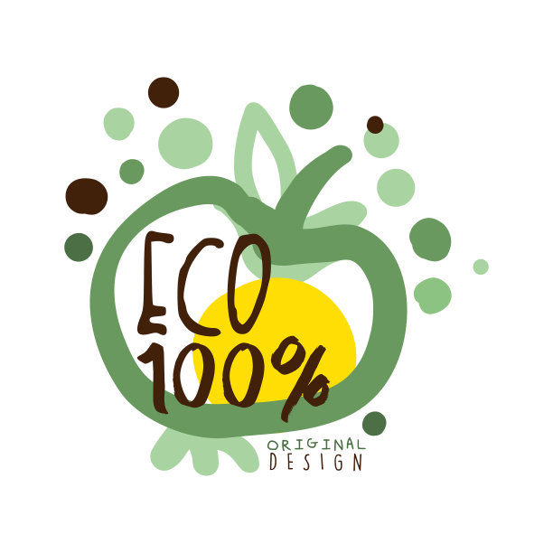 100%生态标签原创设计图片下载