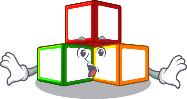 令人惊讶的木制玩具与角色木块图片下载