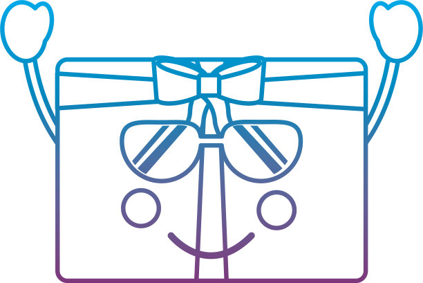 卡哇伊圣诞礼盒装饰蝴蝶结图片下载