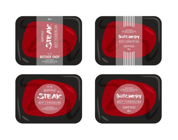 屠宰和牛排标签图片下载