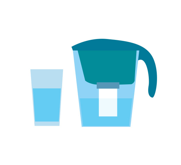 水过滤器和玻璃海报图片下载