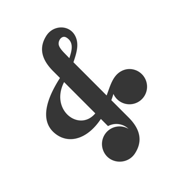 白色背景上的“&”符号图片下载
