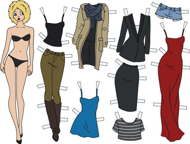 金发的化妆纸娃娃图片下载