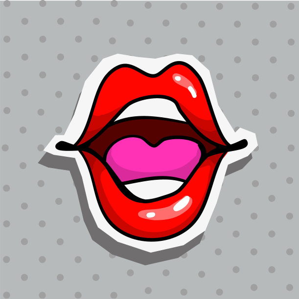 时尚徽章配性感尖叫配图片下载