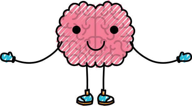 脑卡通站着张开双臂图片下载