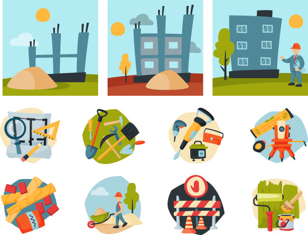 建筑工地工人高空作业图片下载