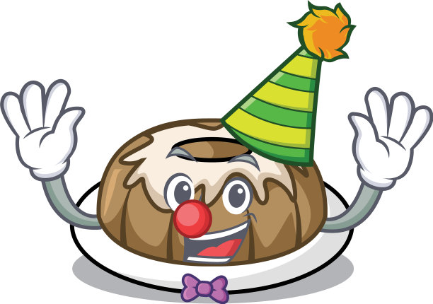 小丑邦特蛋糕吉祥物卡通图片下载