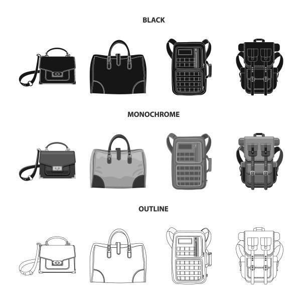 设计的手提箱和行李标志集图片下载