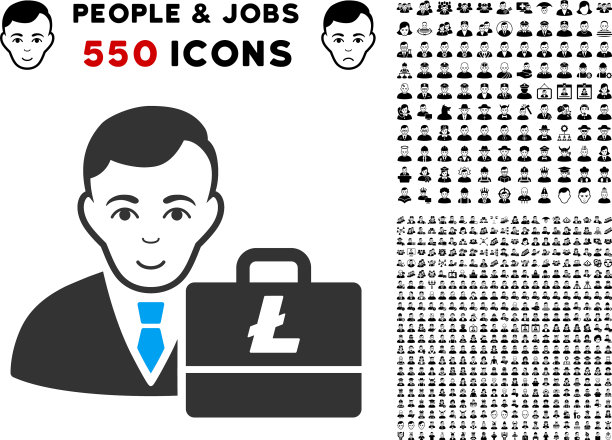 莱特币会计图标与奖金图片下载