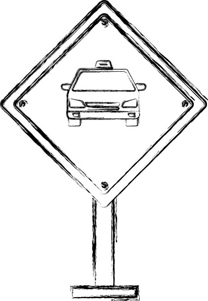 的士停车交通信号图片下载