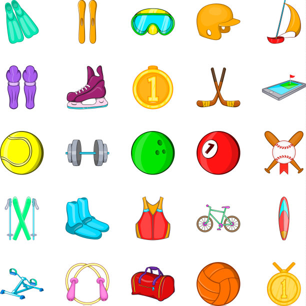 专业图标设置卡通风格图片下载